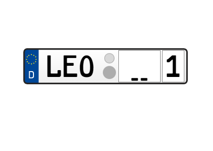KFZ-Kennzeichen LEO .. 1